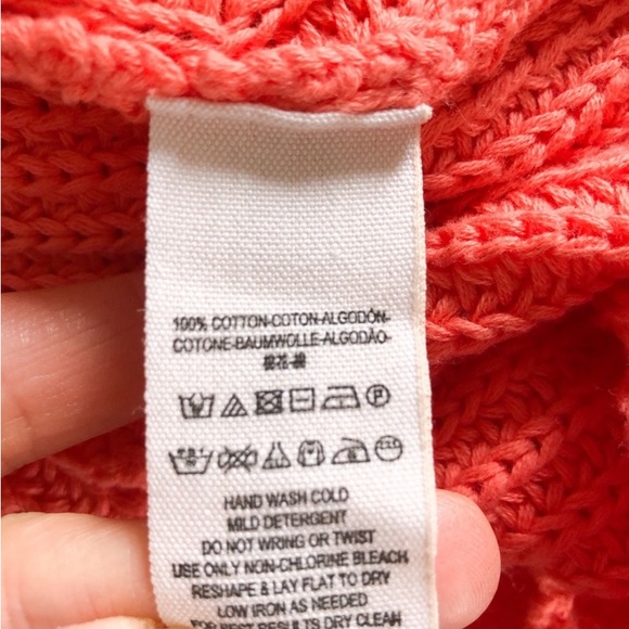 FREE PEOPLE Damsel Bell Sleeve Ribbed a knit Cropped Sweater in Orange - Picture 4 of 4